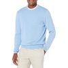 Amazon Essentials Men’s Cable Knit Long-Sleeve Crewneck Sweater, 100% Cotton, Big & Tall Options Available(Light Blue Heather)
