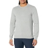 Amazon Essentials Men’s Cable Knit Long-Sleeve Crewneck Sweater, 100% Cotton, Big & Tall Options Available(Light Grey Heather)