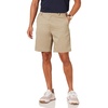 Amazon Essentials Men’s Classic-Fit 9″ Inseam Moisture-Wicking Golf Shorts, Functional Pockets (Available in Big & Tall)(Khaki Brown)