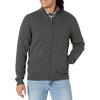 Amazon Essentials Men’s Full-Zip Cotton Sweater(Charcoal Heather)
