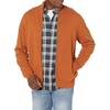Amazon Essentials Men’s Full-Zip Cotton Sweater(Rust)