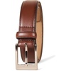 Amazon Essentials Men’s Leather Belt with Metal Buckle, Classic Work Style(Tan)