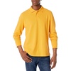 Amazon Essentials Men’s Long-Sleeve Pique Polo Shirt(Dark Yellow)