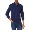 Amazon Essentials Men’s Long-Sleeve Pique Polo Shirt(Navy)