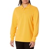 Amazon Essentials Men’s Long-Sleeve Pique Polo Shirt(Sunflower)