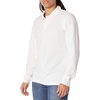 Amazon Essentials Men’s Long-Sleeve Pique Polo Shirt(White)