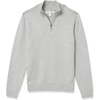 Amazon Essentials Men’s Long-Sleeve Soft Touch Rib Quarter-Zip Sweater(Light Grey)