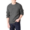 Amazon Essentials Men’s Long-Sleeve Soft Touch Waffle Stitch Crewneck Sweater(Charcoal Heather)