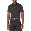 Amazon Essentials Men’s Moisture Wicking Golf Polo Shirt, Short Sleeve, Slim-Fit, Quick-Dry, Active Wear(Black Stripe)