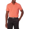 Amazon Essentials Men’s Moisture Wicking Golf Polo Shirt, Short Sleeve, Slim-Fit, Quick-Dry, Active Wear(Coral Stripe)