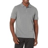 Amazon Essentials Men’s Moisture Wicking Golf Polo Shirt, Short Sleeve, Slim-Fit, Quick-Dry, Active Wear(Medium Gray Heather Stripe)