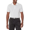 Amazon Essentials Men’s Moisture Wicking Golf Polo Shirt, Short Sleeve, Slim-Fit, Quick-Dry, Active Wear(White Stripe)
