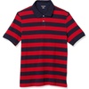 Amazon Essentials Men’s Regular-Fit Short Sleeve Cotton Pique Polo Shirt (Available in Big & Tall)(Navy Red Rugby Stripe)