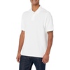 Amazon Essentials Men’s Regular-Fit Short Sleeve Cotton Pique Polo Shirt (Available in Big & Tall)(White)