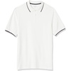 Amazon Essentials Men’s Regular-Fit Short Sleeve Cotton Pique Polo Shirt (Available in Big & Tall)(White/Red and Navy Tipped)