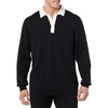 Amazon Essentials Men’s Rugby Sweater(Black)