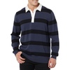Amazon Essentials Men’s Rugby Sweater(Dark Navy Stripe)