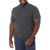Amazon Essentials Men’s Slim-Fit Short-Sleeve Cotton Pique Polo Shirt(Charcoal Heather)