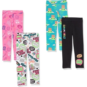 Amazon Essentials Disney | Marvel | Star Wars | Frozen | Princess Girls and Toddlers’ Cotton Stretch Leggings, Multipacks(Star Wars Child)
