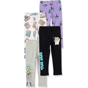 Amazon Essentials Disney | Marvel | Star Wars | Frozen | Princess Girls and Toddlers’ Cotton Stretch Leggings, Multipacks(Star Wars Ewoks)