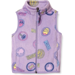 Amazon Essentials Disney | Marvel | Star Wars | Princess Girls and Toddlers’ Polar Fleece Zip Up Vest with Side Pockets(Marvel Logo)
