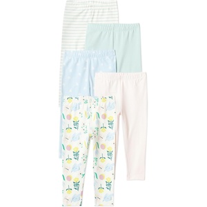 Amazon Essentials Girls’ Cotton Stretch Leggings, Multipacks(Multicolor/Nature/Flowers)