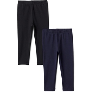Amazon Essentials Girls’ Cotton Stretch Leggings, Multipacks(Navy)