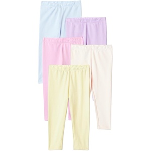 Amazon Essentials Girls’ Cotton Stretch Leggings, Multipacks(Pastels)