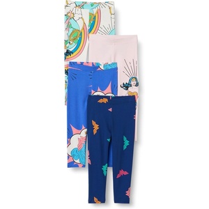 Amazon Essentials Girls’ Cotton Stretch Leggings, Multipacks(Wonder Woman)