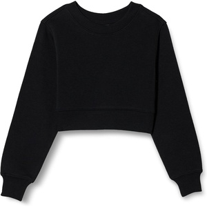 Amazon Essentials Girls’ Lightweight Fleece Cropped Sweatshirt(Black)