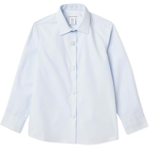 Amazon Essentials Girls’ Regular Fit Easy Iron Long Sleeve School Shirts(Cornflower Blue)