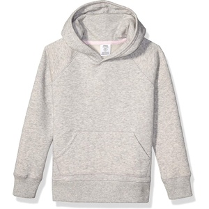 Amazon Essentials Girls and Toddlers’ Pullover Hoodie Sweatshirt with Kangaroo Pocket(Light Grey Heather)