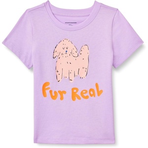 Amazon Essentials Girls and Toddlers’ Short-Sleeve T-Shirts(Lilac Real)