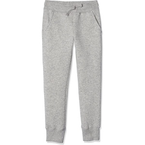Amazon Essentials Girls and Toddlers’ Sweatpants with Elastic Waist and Drawstring, Multipacks(Light Grey Heather)