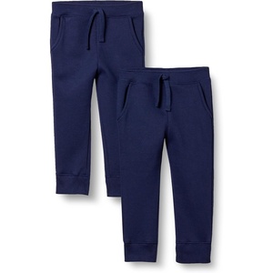 Amazon Essentials Girls and Toddlers’ Sweatpants with Elastic Waist and Drawstring, Multipacks(Navy)