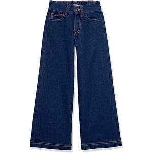 Amazon Essentials Girls and Toddlers’ Wide Leg Jeans with Elastic Waist(Dark Indigo)