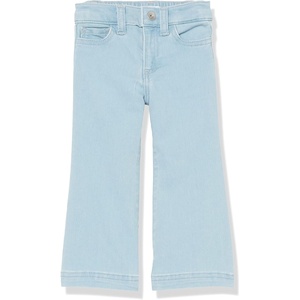 Amazon Essentials Girls and Toddlers’ Wide Leg Jeans with Elastic Waist(Light Blue)