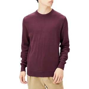 Amazon Essentials Men’s Cable Knit Long-Sleeve Crewneck Sweater, 100% Cotton, Big & Tall Options Available(Burgundy)