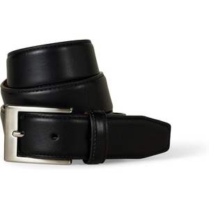 Amazon Essentials Men’s Leather Belt with Metal Buckle, Classic Work Style(Black)