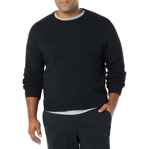 Amazon Essentials Men’s Long-Sleeve Soft Touch Sweater(Black)