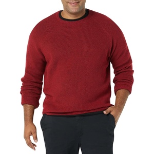 Amazon Essentials Men’s Long-Sleeve Soft Touch Sweater(Red)