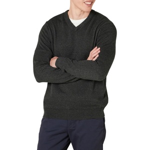 Amazon Essentials Men’s Regular Fit Cotton V-Neck Pullover Sweater (Available in Big & Tall)(Charcoal Heather)