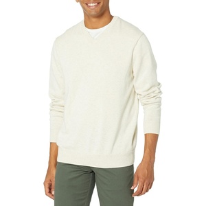 Amazon Essentials Men’s Regular Fit Cotton V-Neck Pullover Sweater (Available in Big & Tall)(Oatmeal Heather)