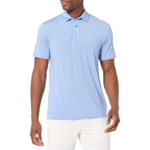 Amazon Essentials Men’s Slim-Fit Quick-Dry Moisture Wicking Tech Stretch Short Sleeve Lightweight Golf Polo Shirt(Blue)