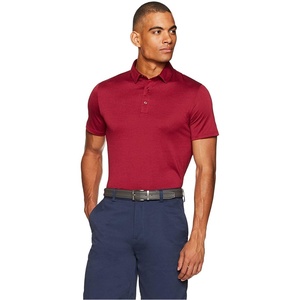 Amazon Essentials Men’s Slim-Fit Quick-Dry Moisture Wicking Tech Stretch Short Sleeve Lightweight Golf Polo Shirt(Maroon)