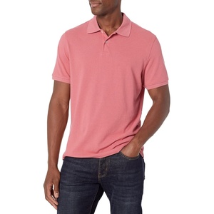 Amazon Essentials Men’s Slim-Fit Short-Sleeve Cotton Pique Polo Shirt(Washed Red)