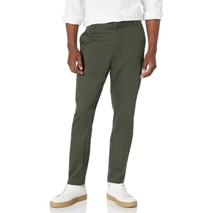 Amazon Essentials Men’s Slim-Fit Wrinkle-Resistant Flat-Front Stretch Chino Pant(Dark Olive)