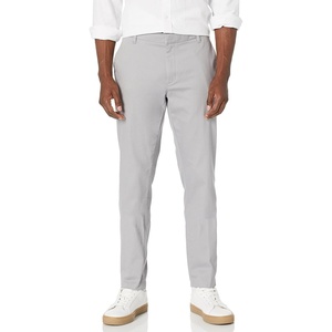 Amazon Essentials Men’s Slim-Fit Wrinkle-Resistant Flat-Front Stretch Chino Pant(Grey)