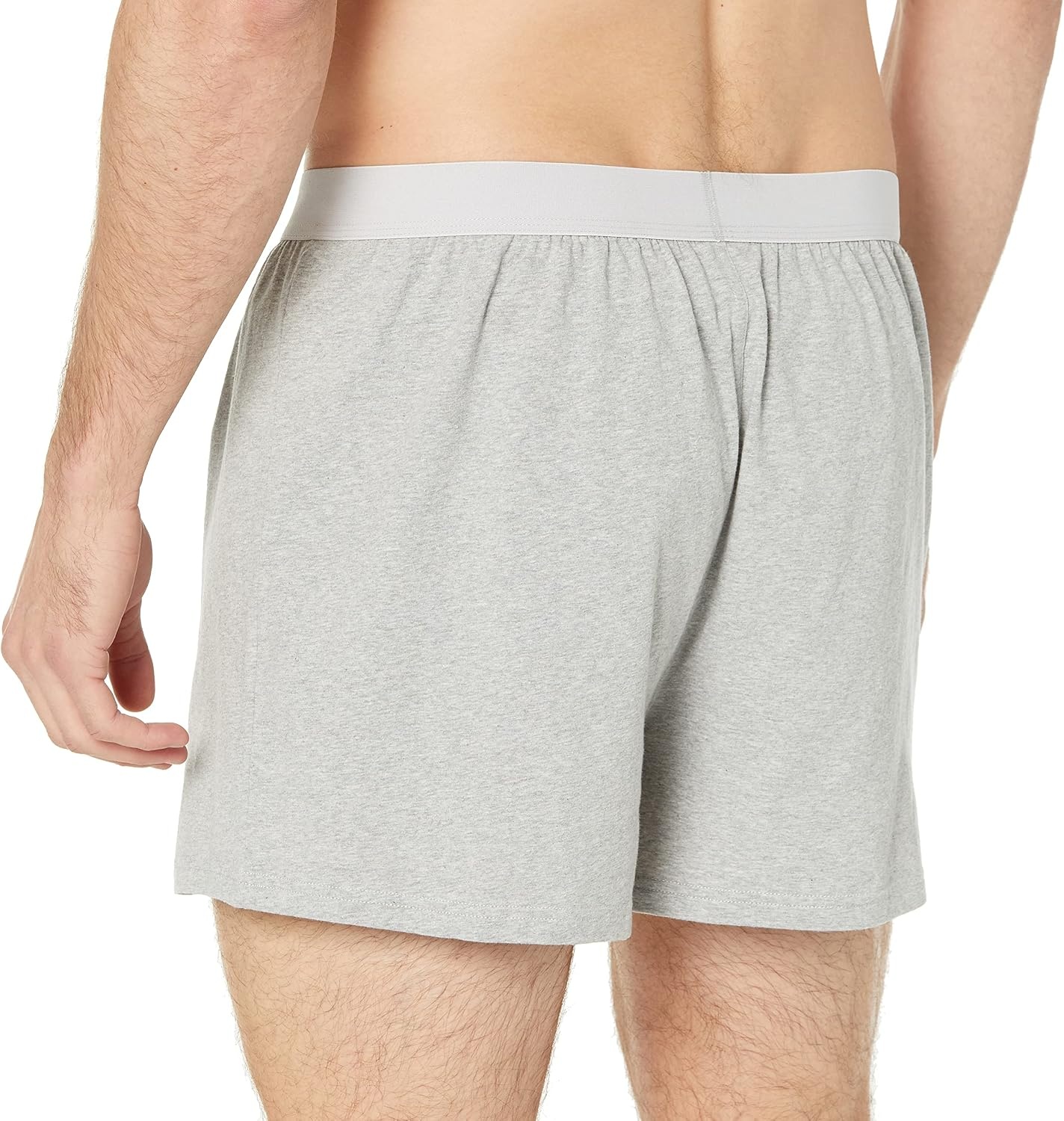 image:imageAmazon Essentials Mens Breathable Cotton Jersey Boxer Shorts Soft Relaxed Fit for AllDay Comfort Pack of 5Grey Heather Charcoal Mix