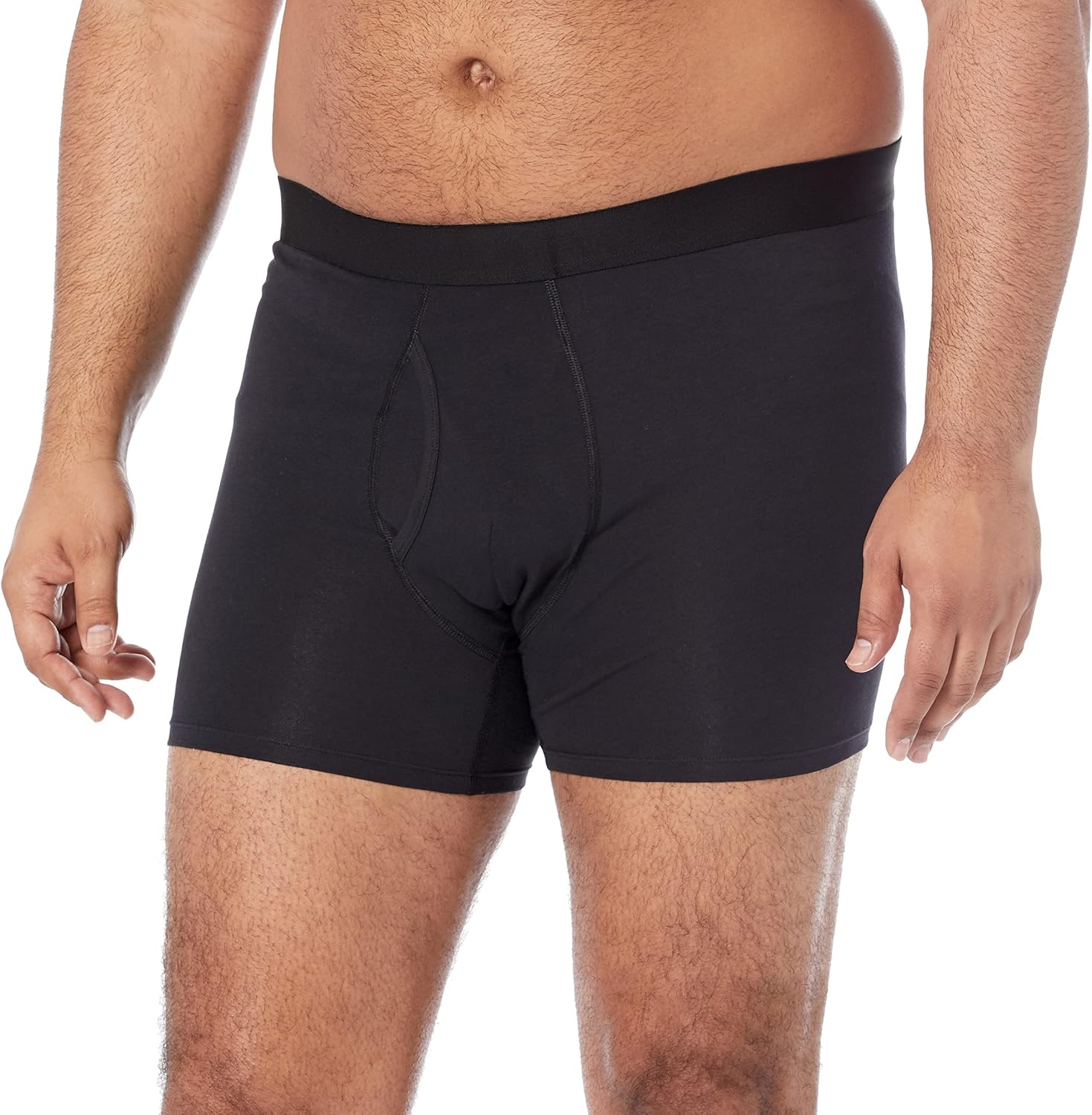image:imageAmazon Essentials Mens Cotton Jersey Boxer Briefs Underwear Available in Big amp Tall Pack of 5Black
